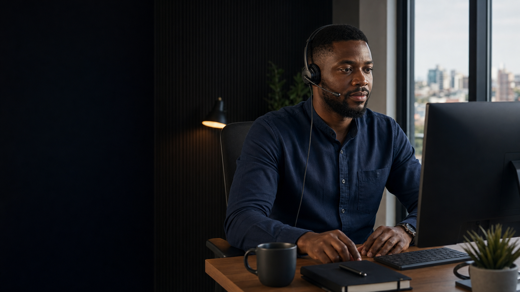 A SwiftLync support specialist reviewing a customer request